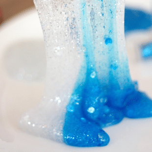 Speciaal slime met winterthema