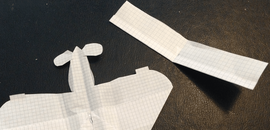 Zweefvliegtuig vouwen